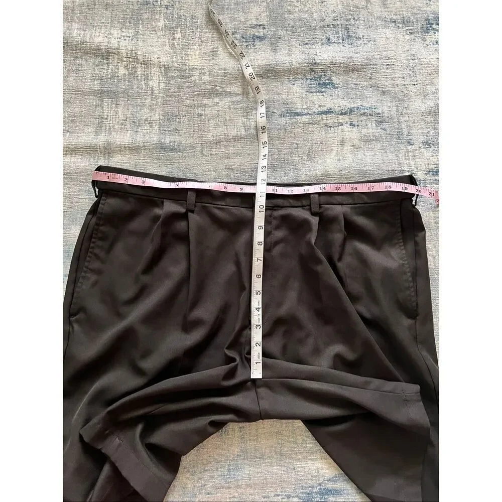 Haggar Black Cool 18 Pro Pleated Front Shorts Men's 40